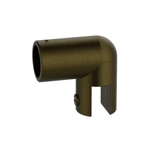 Round Adjustable Glass to Rail Fitting Antique Brass by Estelle, a Door Hardware for sale on Style Sourcebook