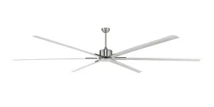 Brilliant Hercules Max Industrial Size 120" (3050mm) DC Ceiling Fan 6 Blade With Remote Satin Nickel by Brilliant, a Ceiling Fans for sale on Style Sourcebook