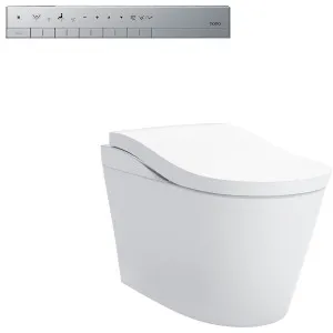 Toto Neorest LS Wall Faced Smart Toilet Suite Silver S-Trap NEOREST-LS-SL-S140 by TOTO, a Toilets & Bidets for sale on Style Sourcebook