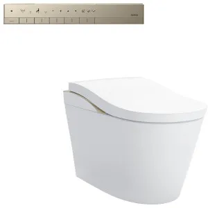 Toto Neorest LS Wall Faced Smart Toilet Suite Brushed Nickel P-Trap NEOREST-LS-BN-P120 by TOTO, a Toilets & Bidets for sale on Style Sourcebook
