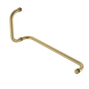 Round Shower Handle with Towel Rail Brushed Brass by Estelle, a Towel Rails for sale on Style Sourcebook