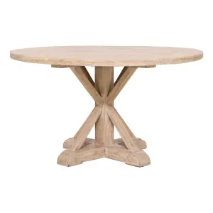 Royal Round Dining Table 150cm in Reclaimed Elm by OZ Design, a Dining Tables for sale on Style Sourcebook