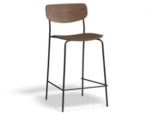 Rylie Stool - American Walnut Seat and Backrest - 65cm Counter Kitchen Height by Level, a Stools for sale on Style Sourcebook