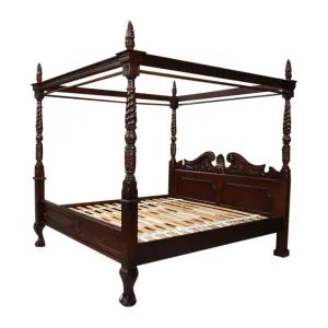 Queen Anne Four Poster Bed - Queen Size by Hudson Furniture, a Beds & Bed Frames for sale on Style Sourcebook
