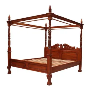 Queen Anne Four Poster Bed - Queen Size by Hudson Furniture, a Beds & Bed Frames for sale on Style Sourcebook