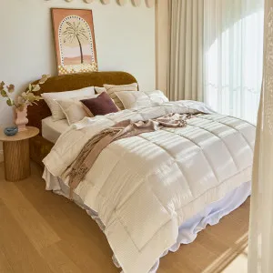 Habitat Blair Striped Comforter Set Natural by Habitat, a Quilts & Bedspreads for sale on Style Sourcebook