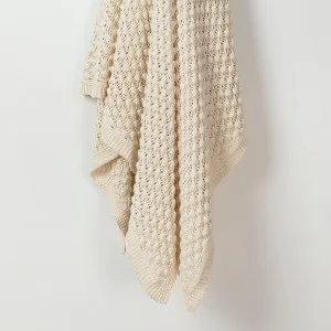 Muse Popcorn Knitted Cotton Throw Natural by Muse, a Throws for sale on Style Sourcebook