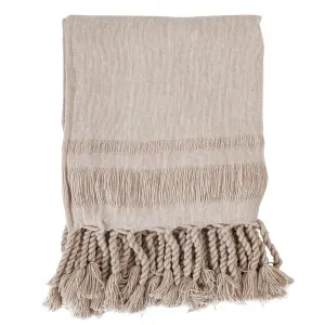 Habitat Iluka Cotton Blend Throw Natural by Habitat, a Throws for sale on Style Sourcebook