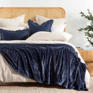 Habitat Simply The Softest 350Gsm Microfibre Blanket Indigo by Habitat, a Blankets & Throws for sale on Style Sourcebook