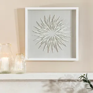 Muse Brenna Framed 3D Wall Art White by Muse, a Wall Hangings & Decor for sale on Style Sourcebook