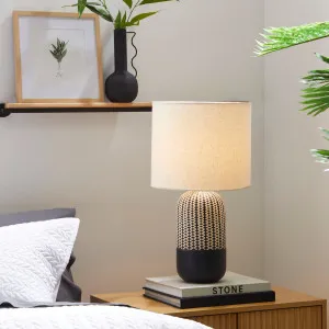 Habitat River Black/Natural 54Cm Table Lamp Black / Natural by Habitat, a Table & Bedside Lamps for sale on Style Sourcebook