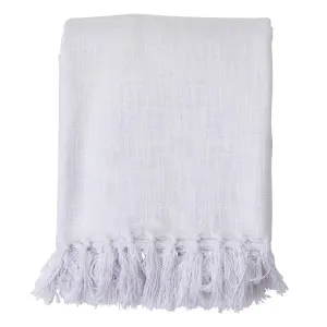 Habitat Bondi Cotton Extra Large Throw White by Habitat, a Throws for sale on Style Sourcebook