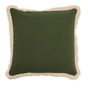 Muse Chester Fringe Feather Cushion Dark Green by Muse, a Cushions, Decorative Pillows for sale on Style Sourcebook
