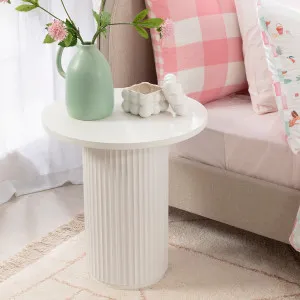 Habitat Tully Fluted Side Table White by Habitat, a Side Table for sale on Style Sourcebook
