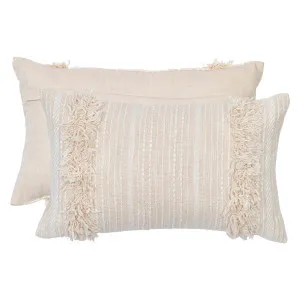 Muse Daliah Tufted Oblong Cushion White/Natural by Muse, a Cushions, Decorative Pillows for sale on Style Sourcebook