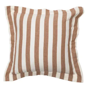 Muse Frankie Stripe Feather Cushion Caramel/White by Muse, a Cushions, Decorative Pillows for sale on Style Sourcebook