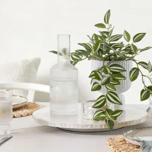 Muse Chelle Capiz Lazy Susan Serving Board White by Muse, a Bowls for sale on Style Sourcebook