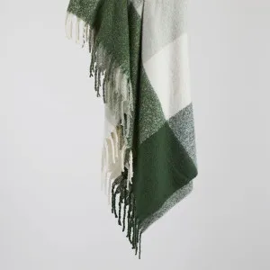 Habitat Lexi Check Extra Large Throw Green by Habitat, a Throws for sale on Style Sourcebook