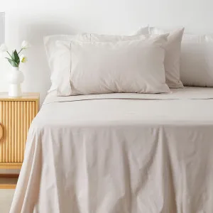 Pillow Talk 225Tc Cotton Sheet Set Natural by Pillow Talk, a Sheets for sale on Style Sourcebook