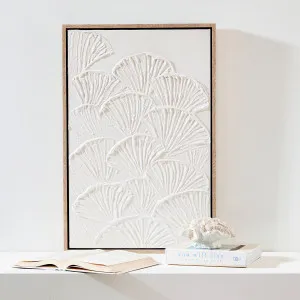 Muse Lucia Shell Textured Small Framed Canvas Wall Art White S by Muse, a Wall Hangings & Decor for sale on Style Sourcebook