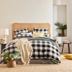 Habitat Della Check Quilt Cover Set Black by Habitat, a Quilt Covers for sale on Style Sourcebook