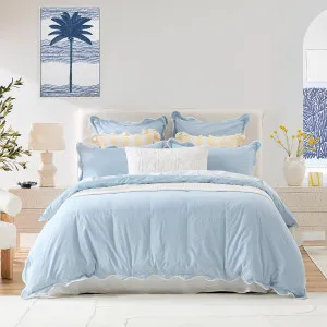Habitat Harper Scallop Quilt Cover Set Blue by Habitat, a Quilt Covers for sale on Style Sourcebook