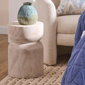 Muse Bosa Stool White Washed by Muse, a Stools for sale on Style Sourcebook