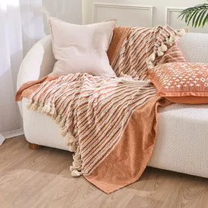Habitat Matera Tassel Throw Caramel by Habitat, a Throws for sale on Style Sourcebook