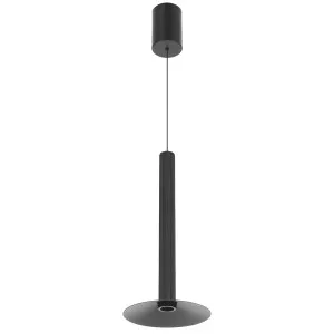 Telbix Grado Slimline Fluted LED Rise and Fall Pendant - Black by Telbix, a Lighting for sale on Style Sourcebook