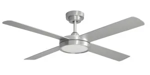 Hunter Pacific Pinnacle 3 52" DC Ceiling Fan with LED Light and Remote Brushed Aluminium by Hunter Pacific, a Ceiling Fans for sale on Style Sourcebook