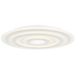 Telbix Utica Orbit-Inspired Round LED Flush Mount Ceiling Light - White by Telbix, a Lighting for sale on Style Sourcebook