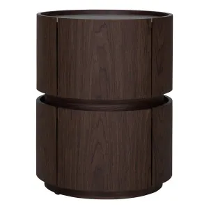 Polar Bedside Table in Dark Walnut by OZ Design, a Bedside Tables for sale on Style Sourcebook