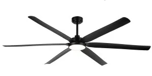 Martec Osprey Extra Large 80" Smart DC Ceiling Fans with CCT LED and WiFi Remote Matte Black by Martec, a Ceiling Fans for sale on Style Sourcebook