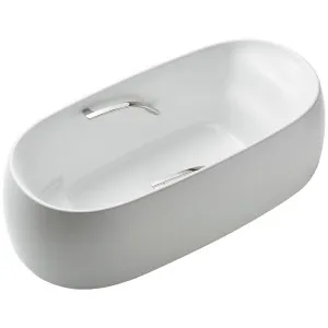 Toto Galalato Freestanding Bath Gloss White with Silver Hand Grip PJY1744WHPWEGW by TOTO, a Bathtubs for sale on Style Sourcebook