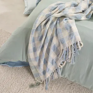 Habitat Ralph Check Tassel Throw Blue/Green by Habitat, a Throws for sale on Style Sourcebook