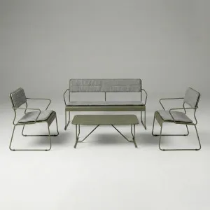 Parco Outdoor 4 pce Lounge Set Olive by Seek & Ramble, a Outdoor Sofa Sets for sale on Style Sourcebook