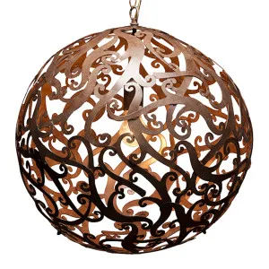 MDA Lighting Theodore Hand-Painted Sculptural Orb Pendant in Bronze Wash - Small by MDA Lighting, a Lighting for sale on Style Sourcebook