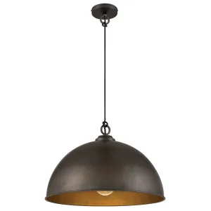 MDA Lighting Cassidy Dome Pendant in Weathered Iron Shade - Medium by MDA Lighting, a Lighting for sale on Style Sourcebook