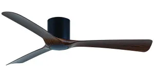 Martec Fresno 52" DC Smart Hugger Ceiling Fan with WiFi Remote Black and Walnut by Martec, a Ceiling Fans for sale on Style Sourcebook