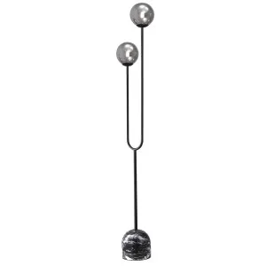 Oriel Lighting Tropez Contemporary Floor Lamp with Dual Glass Shades Black by Oriel Lighting, a Lamps for sale on Style Sourcebook