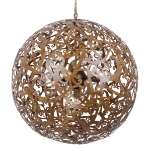 MDA Lighting Theodore Hand-Painted Sculptural Orb Pendant in Bronze Wash - Medium by MDA Lighting, a Lighting for sale on Style Sourcebook