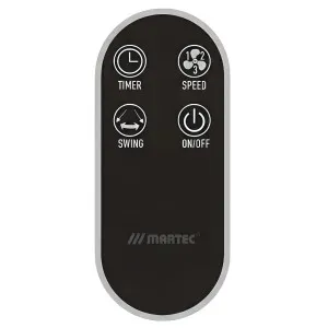 Martec Como 15" AC Wall Fan with Remote Black by Martec, a Ceiling Fans for sale on Style Sourcebook