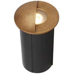 Telbix Halon Modern Glare Free LED Recessed Outdoor Step/Wall Light - Natural Brass by Telbix, a Outdoor Lighting for sale on Style Sourcebook