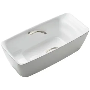 Toto Galalato Freestanding Bath Matte White with Brushed Nickel Hand Grip PJY1724NHPWEMW by TOTO, a Bathtubs for sale on Style Sourcebook