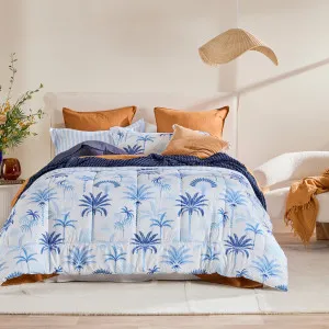 Pillow Talk Tropicana Palm Comforter Set Blue by Pillow Talk, a Quilts & Bedspreads for sale on Style Sourcebook