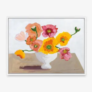 Sorbet Poppies I Canvas Print by The Print Emporium, a Prints for sale on Style Sourcebook
