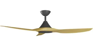 Calibo Smart CloudFan 48" (1220mm) ABS Energy Efficient DC Ceiling Fan and Remote Black & Bamboo by Calibo, a Ceiling Fans for sale on Style Sourcebook