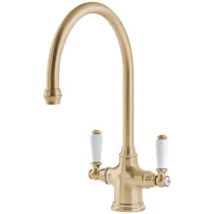 Shaws by Perrin & Rowe Ribble Kitchen Mixer Satin Brass AUSH4460SBWPC-3 by Shaws by Perrin & Rowe, a Kitchen Taps & Mixers for sale on Style Sourcebook