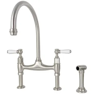 Shaws by Perrin & Rowe Pendleton Kitchen Mixer with Rinse Pewter AUSH4173PFWPC-3 by Shaws by Perrin & Rowe, a Kitchen Taps & Mixers for sale on Style Sourcebook