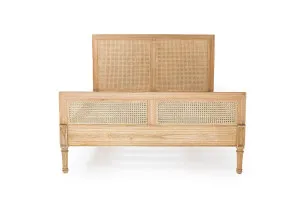 Harrison Cane King Bed - Weathered Oak by Azure Interiors, a Beds & Bed Frames for sale on Style Sourcebook